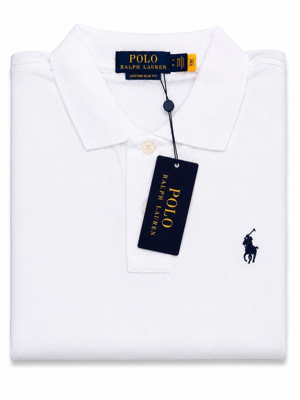 Classic Slim Fit Polo by Ralph Lauren White Short-Sleeve Polo